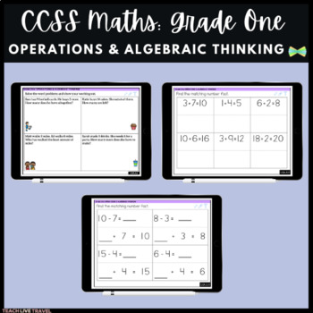 Preview of Grade One Math | Operations & Algebraic Thinking | CCSS | Seesaw Activities