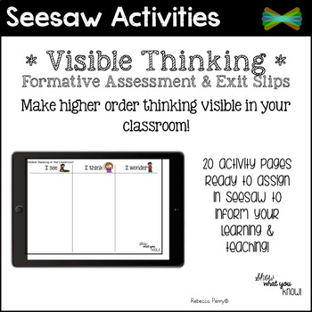 Preview of Seesaw Activities Templates - Digital Formative Assessment, Exit Slips