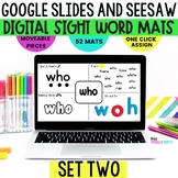 Digital Sight Word Mats for Kindergarten or First Grade - Set 2