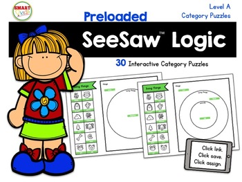 Preview of SeeSaw™ Logic Category Puzzles Level A Distance Learning