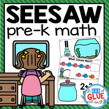 Preview of SeeSaw MATH PREK Digital games Bundle