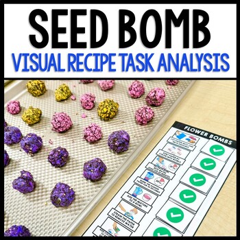Preview of Seed Bomb Visual Recipe - Task Analysis - Autism - Life Skills