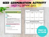Seed Germination Activity, Printable, Digital Download, Pl