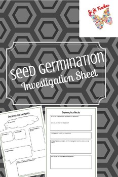 Preview of Seed Germination Investigation Worksheet