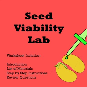Preview of Seed Viability - Student Lab Worksheet