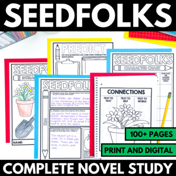 Preview of Seedfolks Novel Study Unit with Questions and Projects - Seedfolks Activities