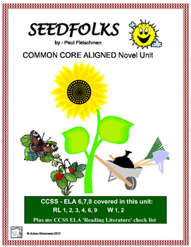 Preview of SEEDFOLKS Novel Study, Common Core Aligned