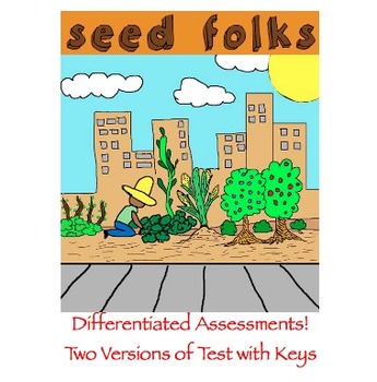 Preview of Seedfolks by Paul Fleischman -  TWO Tests with Keys
