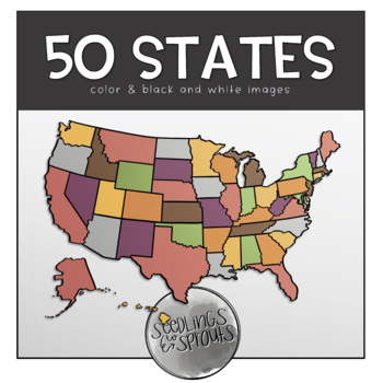 Preview of Seedlings to Sprouts | 50 States Clipart | Montessori