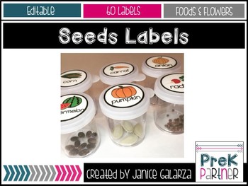 Preview of Seeds Pictures {{Editable}}