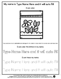 Seeds - Name Tracing & Coloring Editable - #60CentFinds 1 Pg *sp1