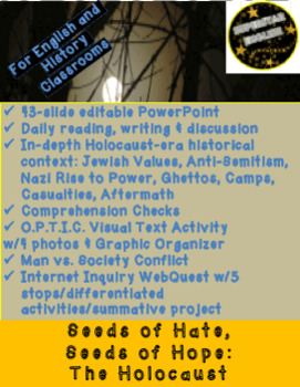 Preview of Elie Wiesel Night Holocaust Genocide 43-slide Powerpoint English History