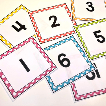Cubbie Numbers Polka Dots by Talented in Third | TpT