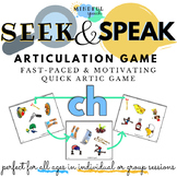 Quick Artic for CH Deaffrication Game Speech Therapy NO PREP