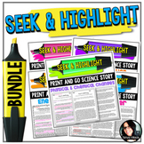 Seek and Highlight Science Stories BUNDLE *GRADES 4-5* 5 P