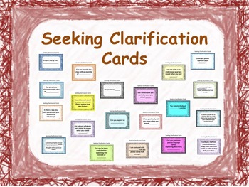 Preview of Seeking Clarification Flashcards