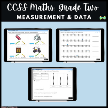 Preview of Grade Two Math | Measurement & Data | CCSS | Seesaw Activities | Online Learning