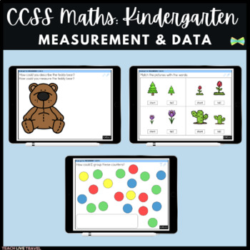 Preview of Kindergarten Math | Measurement & Data | CCSS | Seesaw Activities