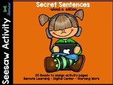 Seesaw Activity: Secret Sentences Short a