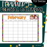 Seesaw Calendar | February Digital Calendar