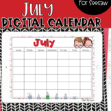 Seesaw Calendar | July Digital Calendar