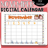 Seesaw Calendar | November Digital Calendar