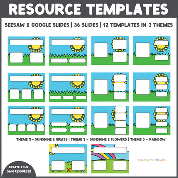 Preview of Seesaw & Google Slides Templates - Create Your Own Resources