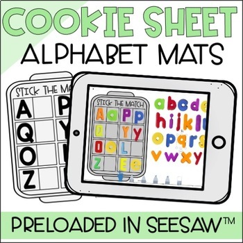 Preview of Seesaw Kindergarten, Cookie Sheet ALPHABET ACTIVITIES (Preloaded in Seesaw)