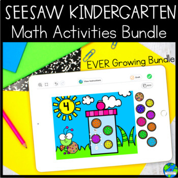 Preview of Seesaw Kindergarten Math Activities Mega Bundle (Distance Learning)