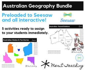 Preview of Seesaw Preloaded and Interactive- Australian Geography Bundle