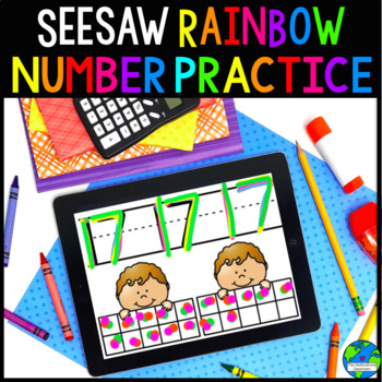 Preview of Seesaw Rainbow Number Practice (Distance Learning)