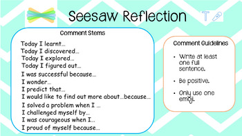 Preview of Seesaw Reflection comment helpers