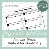 Segment Addition | Digital Geometry | Answer Bank | Distan