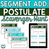 Segment Addition Postulate Digital and Printable Scavenger