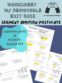 Segment Addition Postulate (guided notes) with exit ticket