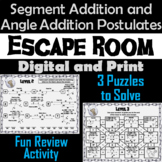 Segment and Angle Addition Postulates Activity: Escape Roo