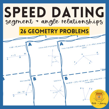 Preview of Segment & Angle Relationships Practice | Speed Dating | Foundations of Geometry