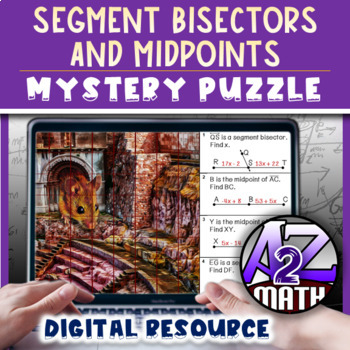 Preview of Segment Bisectors and Midpoints Activity Digital Pixel Art Mystery Puzzle