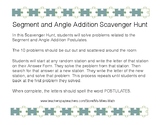 Segment and Angle Addition Postulate Scavenger Hunt