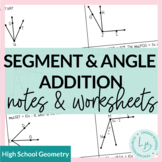 Segment and Angle Addition Postulates Guided Notes and Worksheets