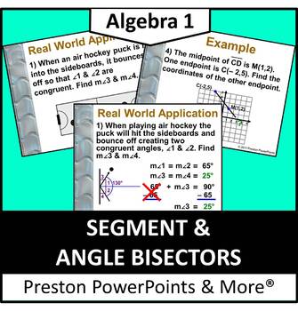 Preview of Segment and Angle Bisectors in a PowerPoint Presentation