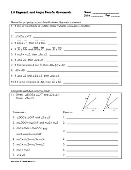 geometry unit 2 logic and proof homework 8 segment proofs