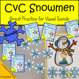 Segmenting  cvc Words with Short Vowels Winter Snowman Gam