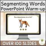 Segmenting PowerPoint Warm Up Lesson for Words with 2 3 4 