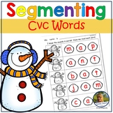 Segmenting and Blending Spelling CvC Words No Prep Winter 