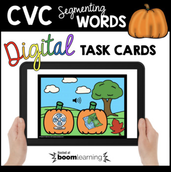 Preview of Segmenting and blending CVC Words - Phonemic Awareness Boom Cards™