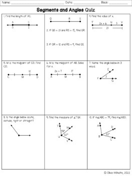 assignment 14. quiz 3 special angles and segments