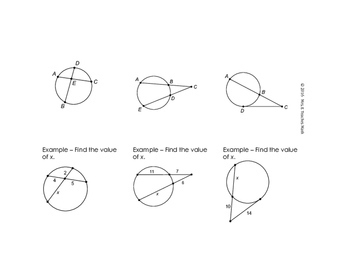 Segments in Circles Foldable by Mrs E Teaches Math | TpT