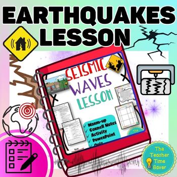Preview of Seismic Waves Notes Activity & Slides Lesson - Earthquakes Science Notebook