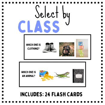 Preview of Select by Class - Task Cards